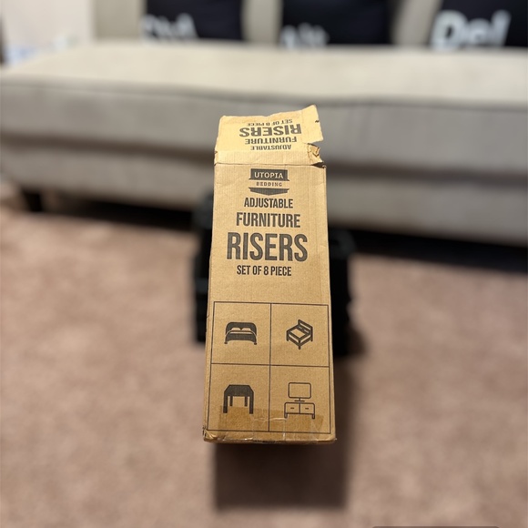 DORMS?? NEW Utopia Bedding Adjustable Bed Risers - Elevation Hts 3", 5" or 8" - Picture 9 of 11